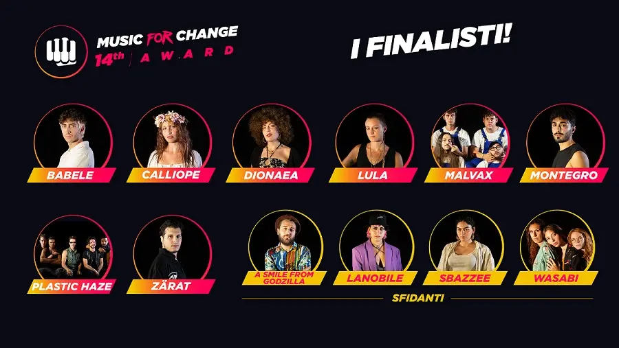 Cosenza, Music For Change svela i nomi degli otto finalisti. Tra gli ospiti speciali anche Pif