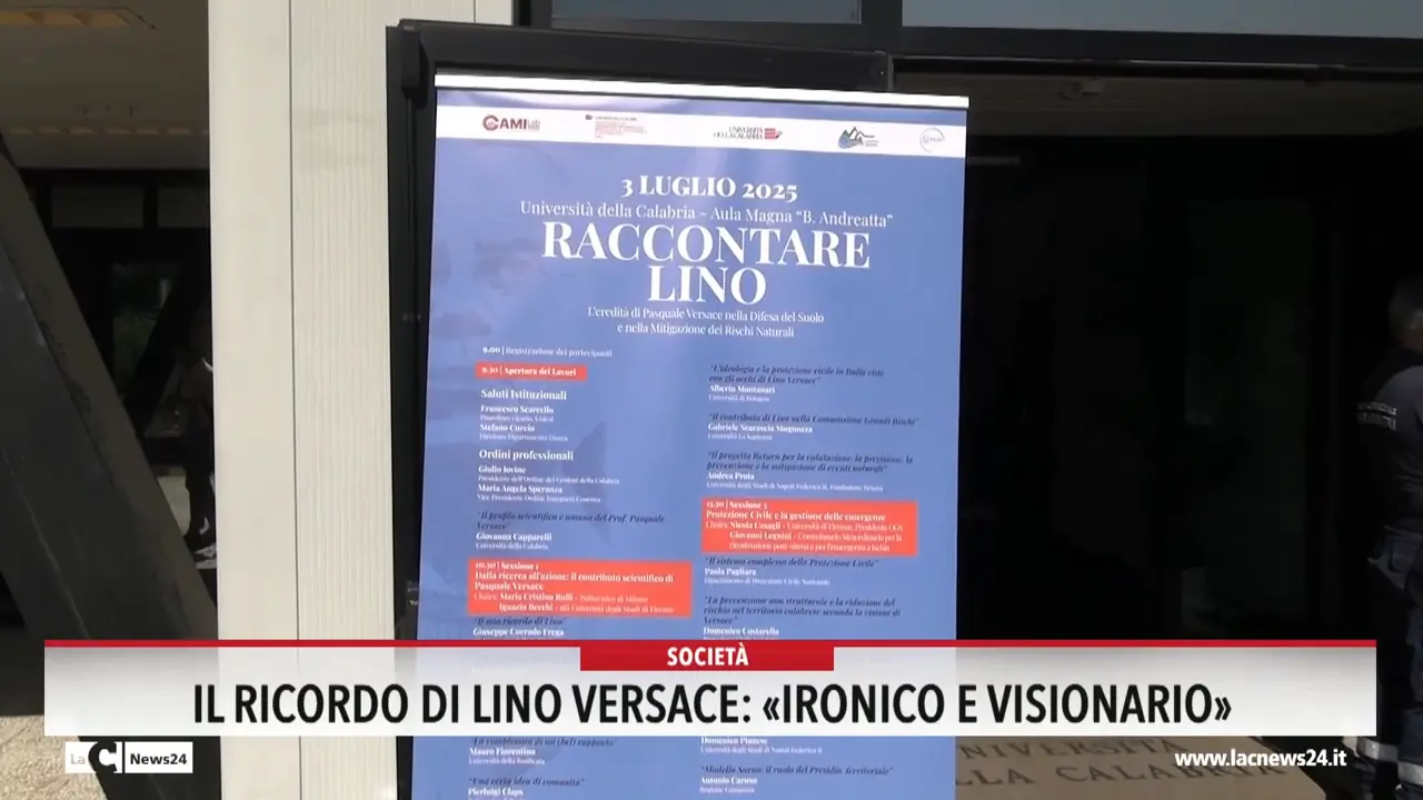 Il ricordo di Lino Versace ironico e visionario