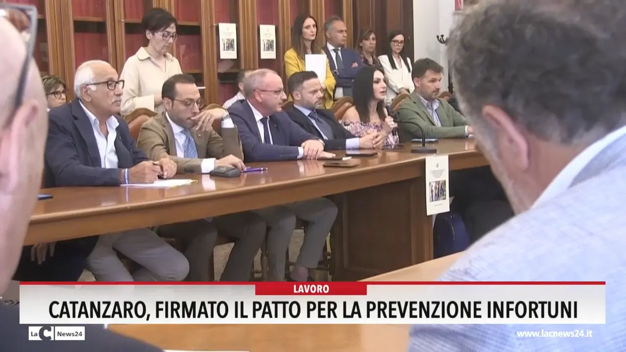 Catanzaro, firmato il Patto per la prevenzione infortuni