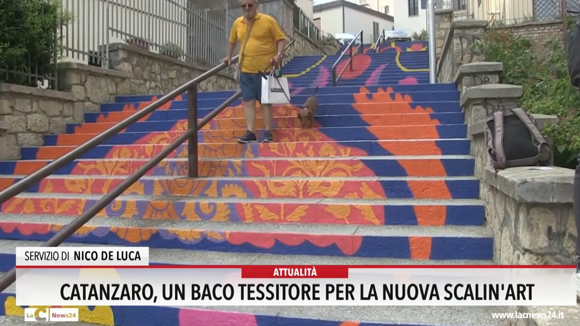 Catanzaro, un baco tessitore per la nuova scalin art