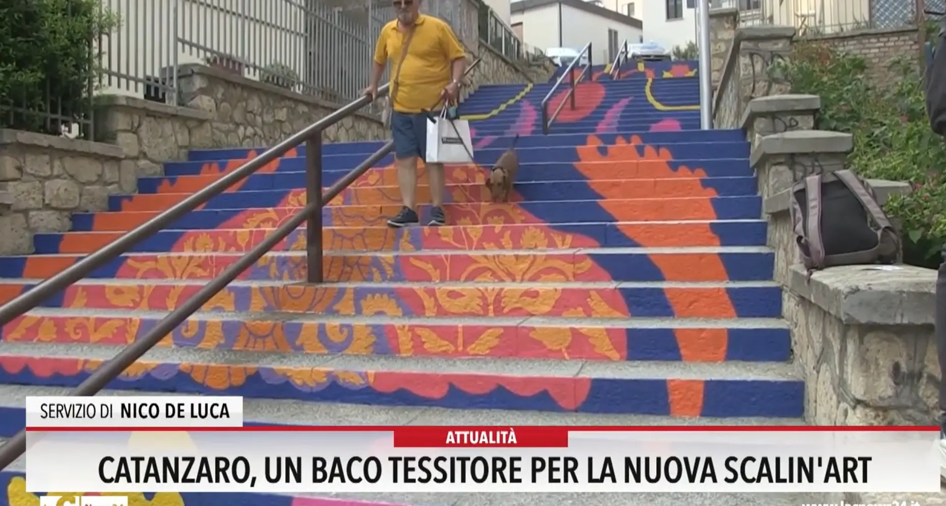 Catanzaro, un baco tessitore per la nuova scalin art
