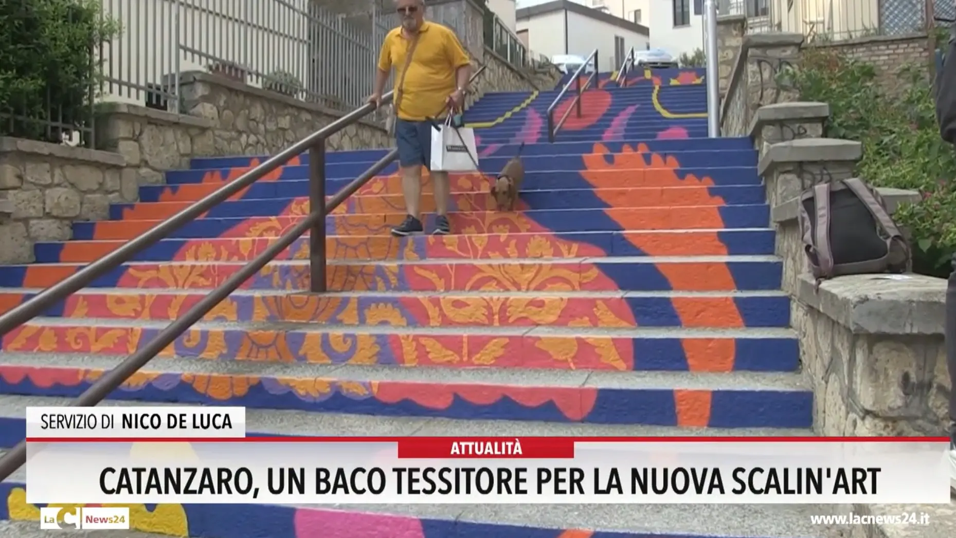 Catanzaro, un baco tessitore per la nuova scalin art