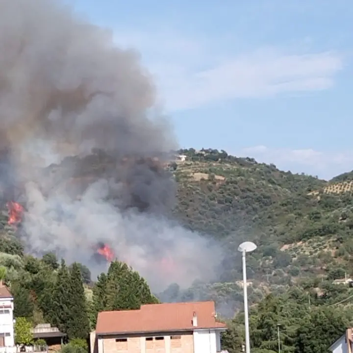 Domenica di fuoco a Bisignano: diversi incendi attraversano valli e zone montuose- Video\n
