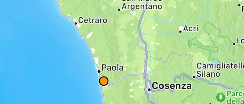 Terremoto nel Cosentino. Scossa a San Lucido nella notte