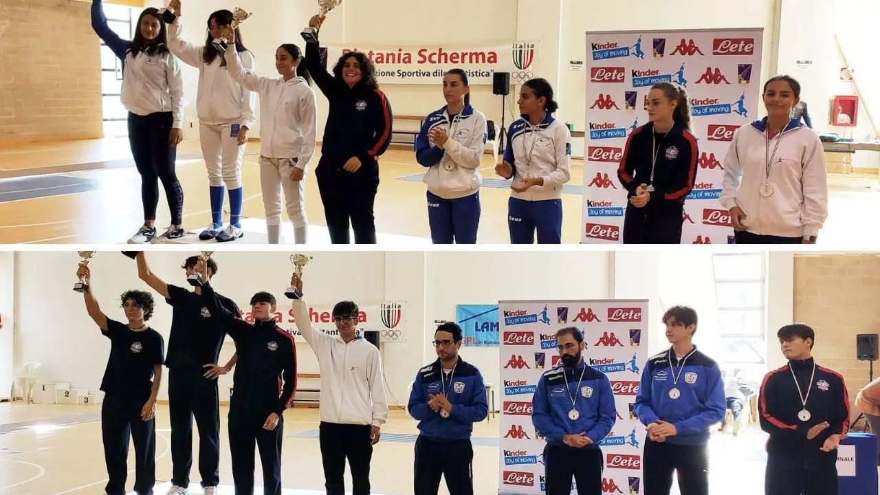 Il Club Scherma Cosenza domina gli assoluti di spada a Pianopoli