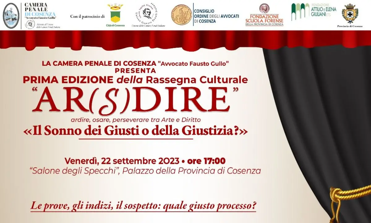 Prove, indizi e sospetto: quale giusto processo? Convegno oggi a Cosenza
