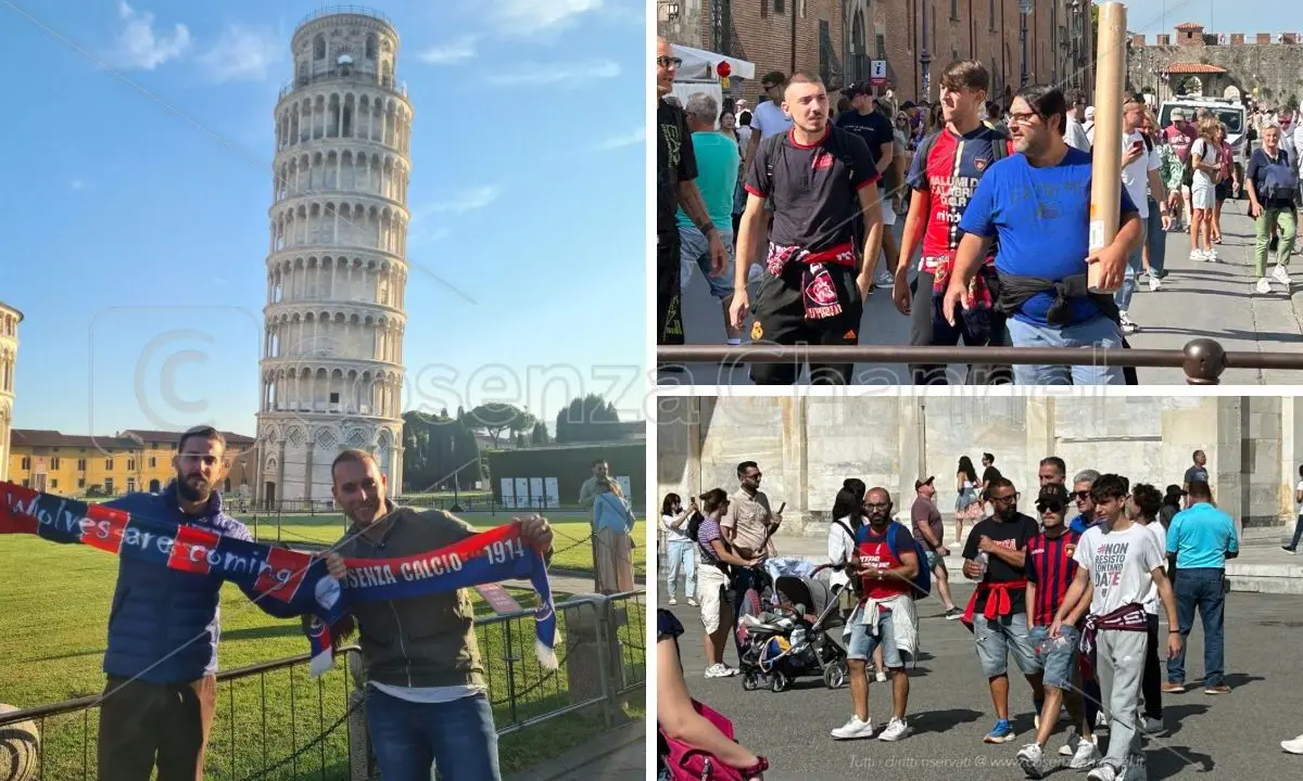 Pisa invasa dai tifosi del Cosenza: tutti pronti a sostenere i Lupi di Caserta