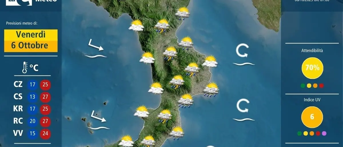 Calabria, temporali su Sila e Pollino: le previsioni meteo