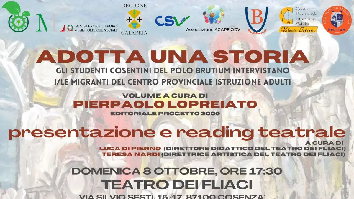 A Cosenza la presentazione del libro \"Adotta una storia\"