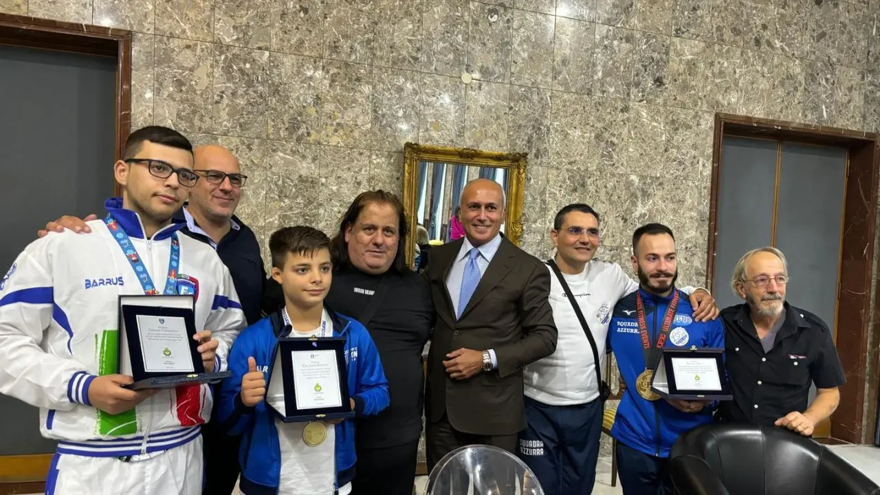 Kick boxing: gli atleti Colosimo, Crivaro e Rais ricevuti a Palazzo dei Bruzi