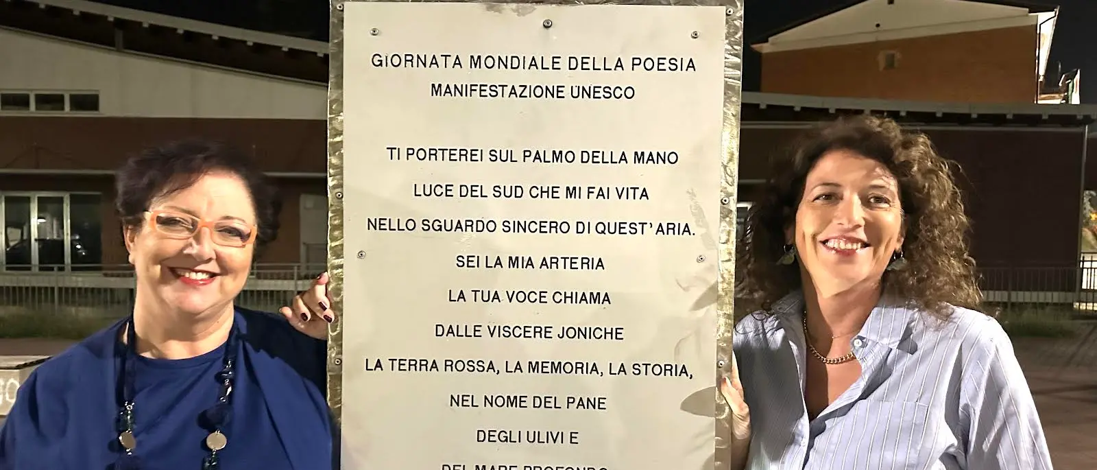 Riparata l’opera di una poetessa vandalizzata a Corigliano Rossano