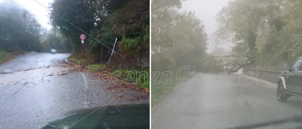 «Fagnano Castello, impossibile circolare in auto. Strade come fiumi e nessuna manutenzione»