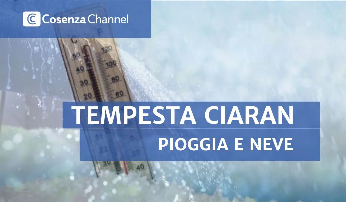 La tempesta Ciaran pronta ad abbattersi anche sulla Calabria: prevista neve