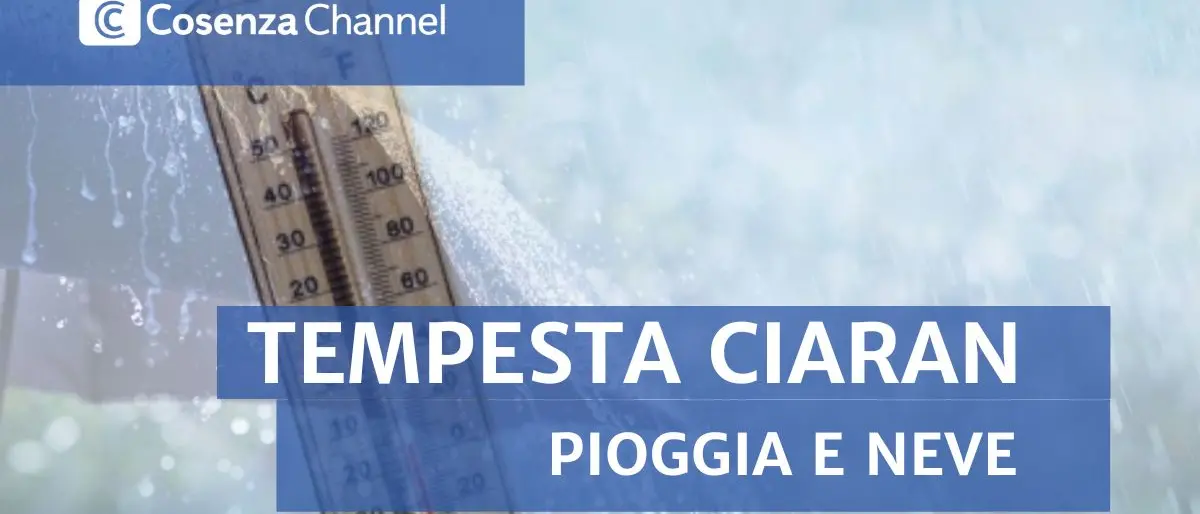 La tempesta Ciaran pronta ad abbattersi anche sulla Calabria: prevista neve