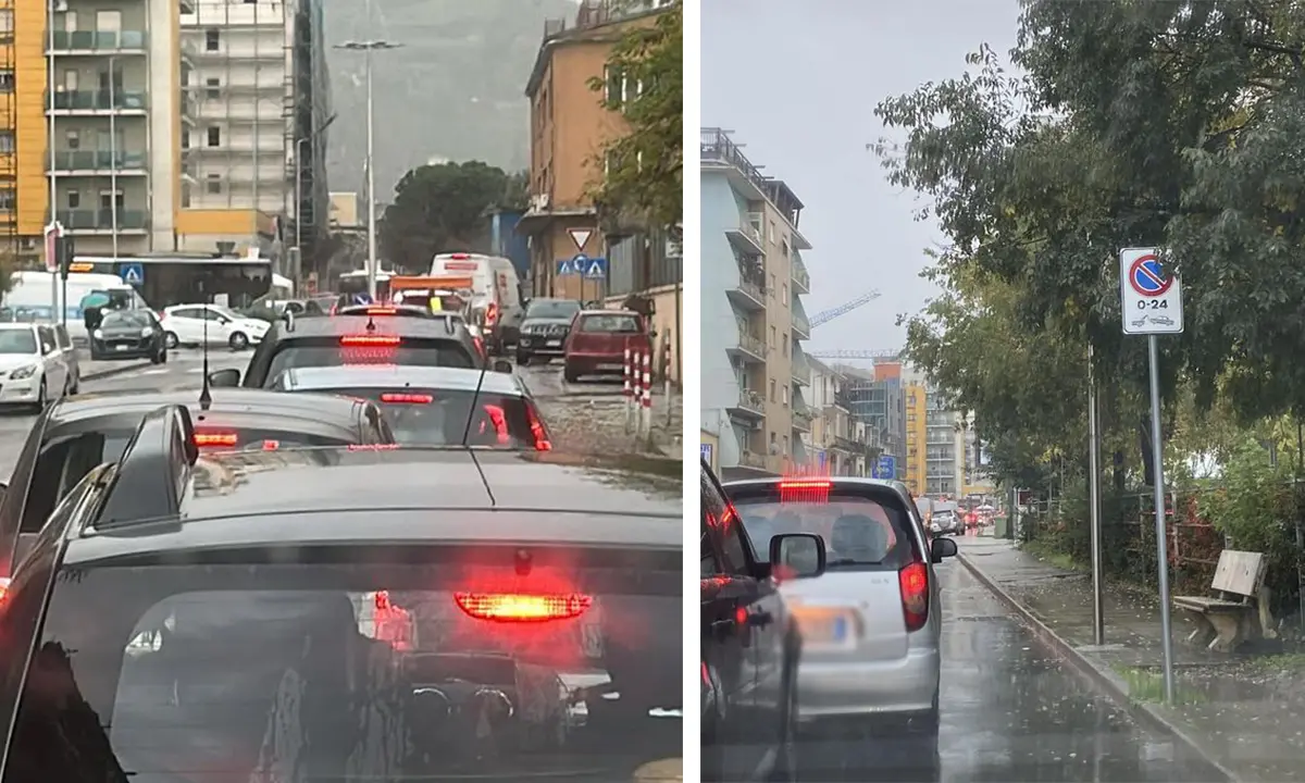 Il maltempo paralizza Cosenza e Rende. Il bus della scuola resta bloccato per due ore