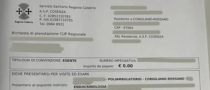 Corigliano Rossano, “visita di controllo? Ripassi tra un anno”