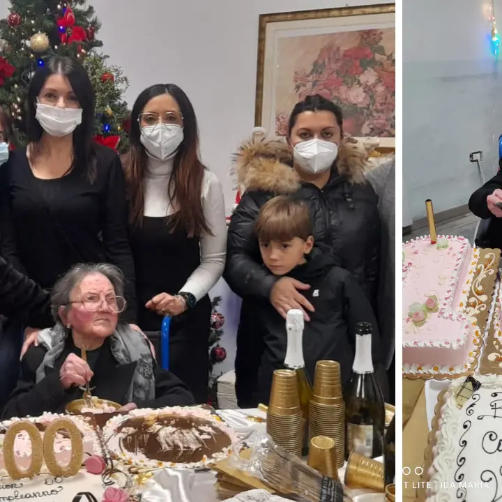 Mendicino festeggia la centenaria Valchiria Capizzano: mega torta con amici e parenti