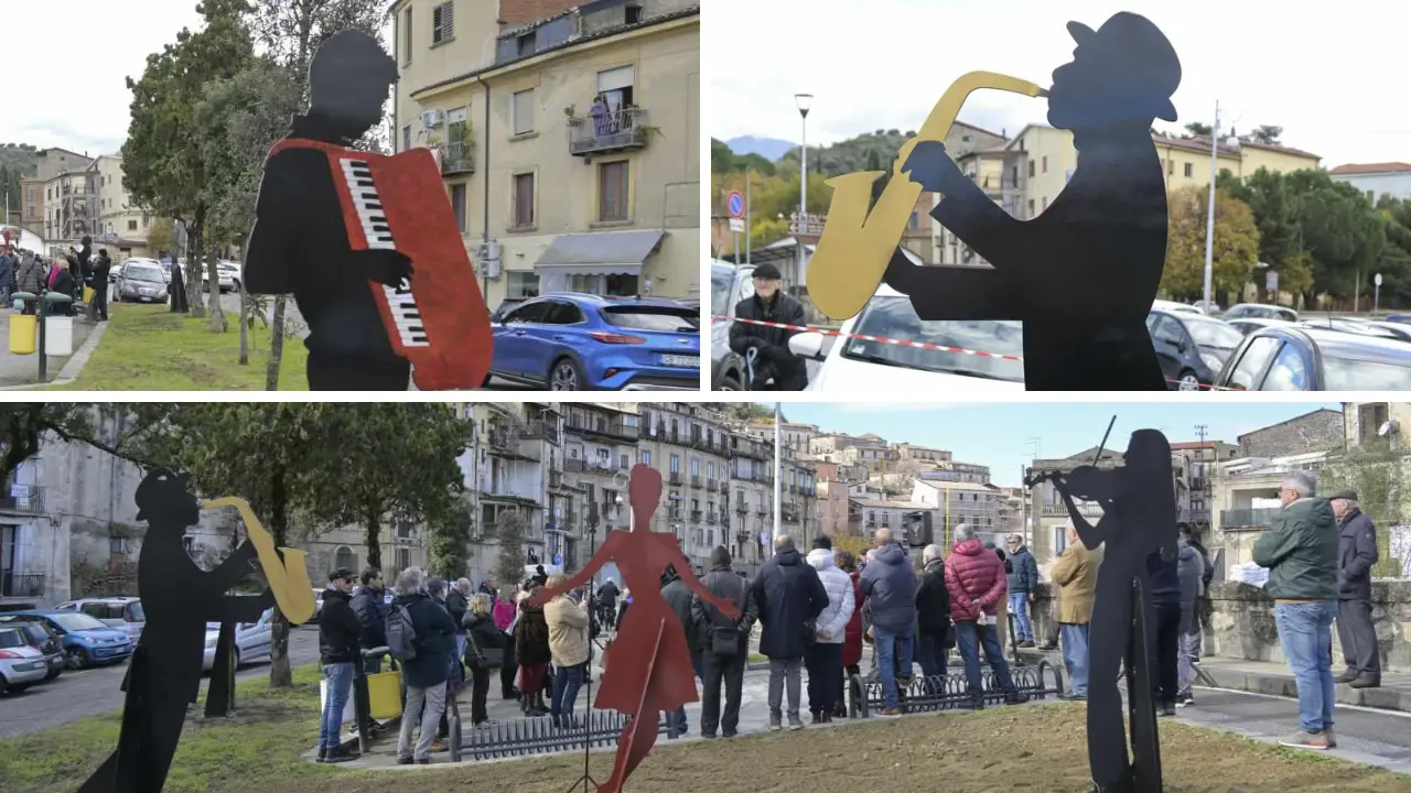 Cosenza, installate delle opere dedicate ad artisti e musicisti del centro storico