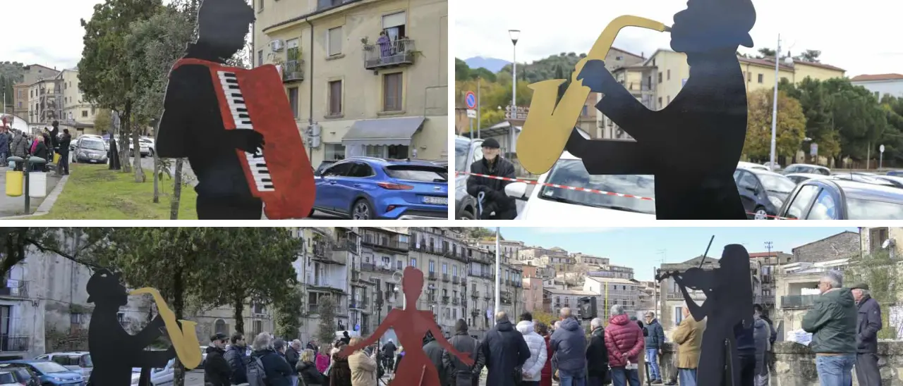 Cosenza, installate delle opere dedicate ad artisti e musicisti del centro storico