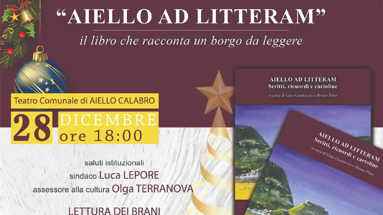 Stasera alle 18 la presentazione del libro \"Aiello ad litteram\"
