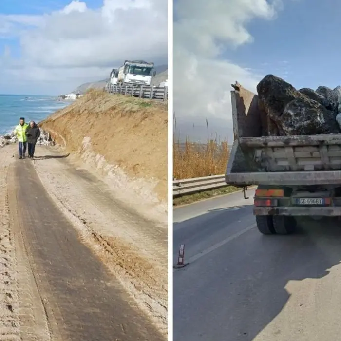 Amantea, riaperto il tratto di strada della Statale 18 dopo le mareggiate di dicembre
