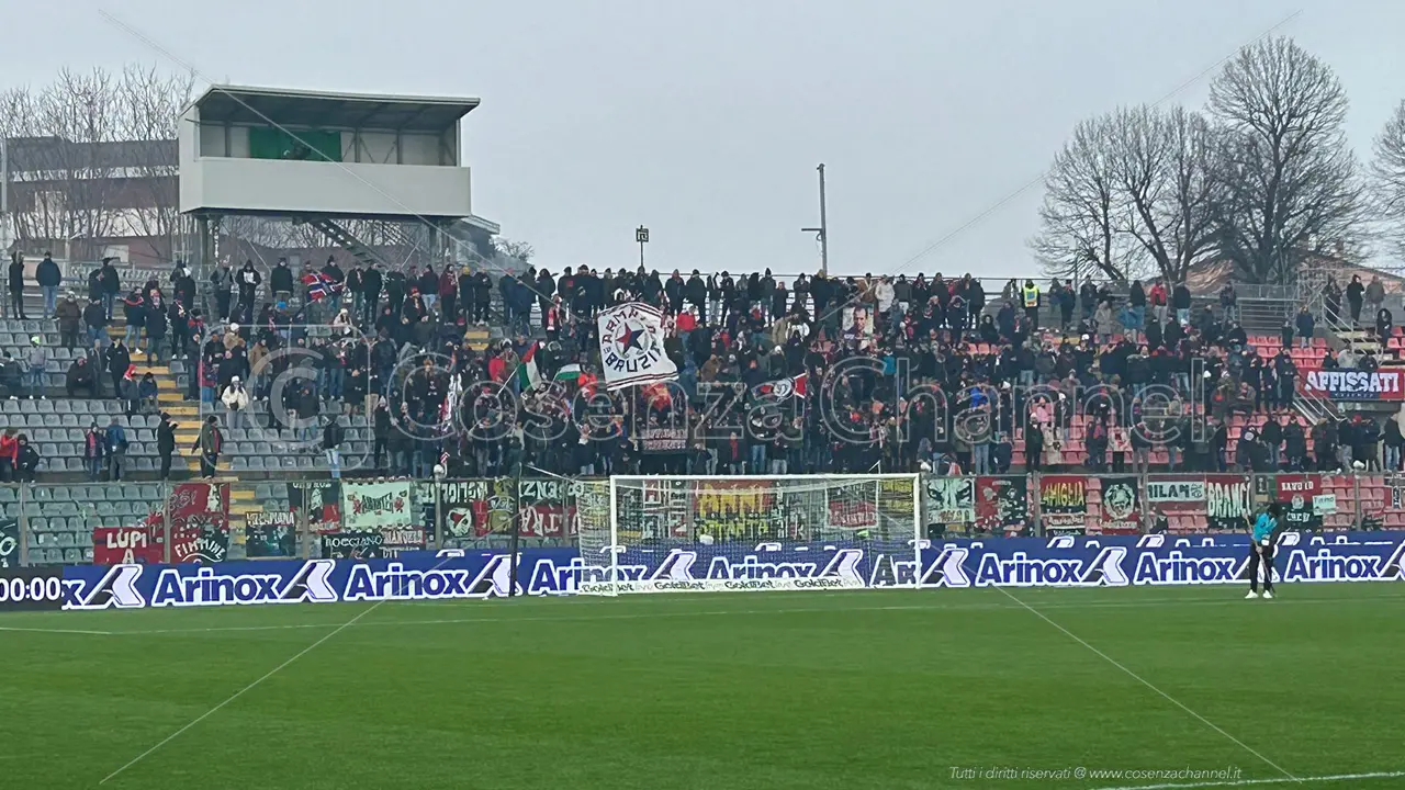 Cremonese-Cosenza, il dato definitivo dei fan rossoblù nel settore ospiti