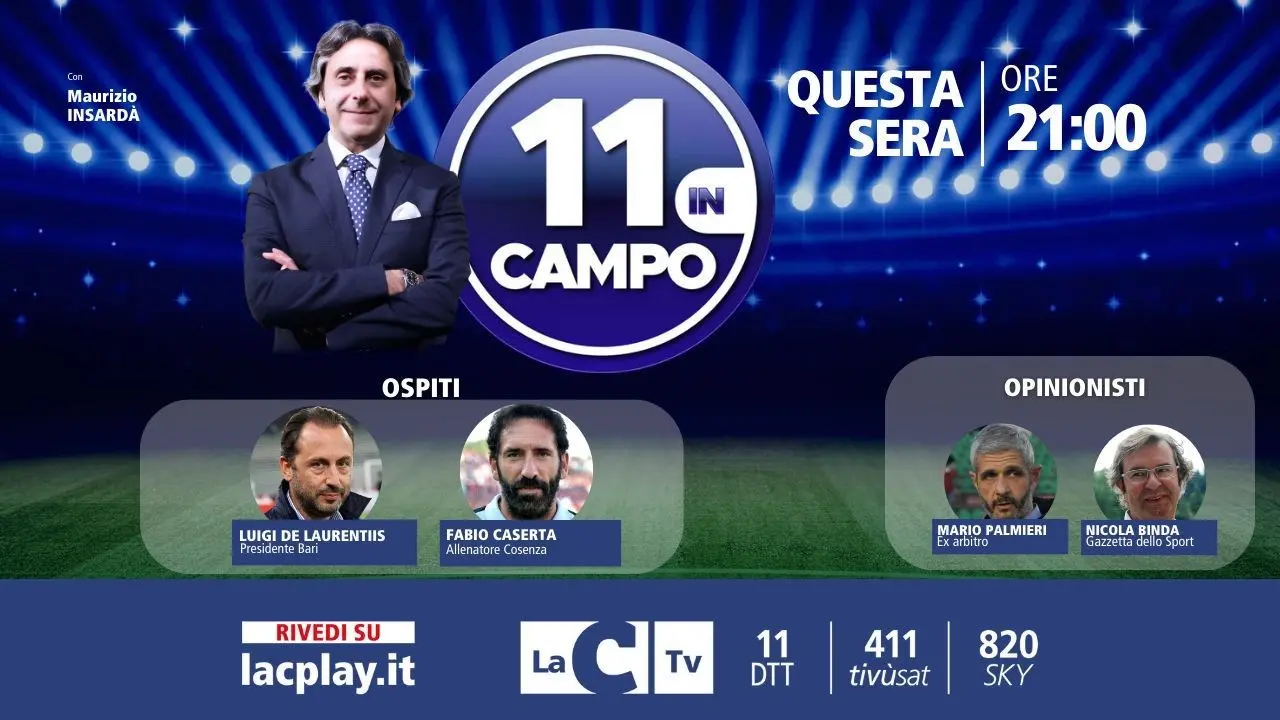 Cosenza calcio, Fabio Caserta ospite stasera di \"11 in campo\" su LaC Tv