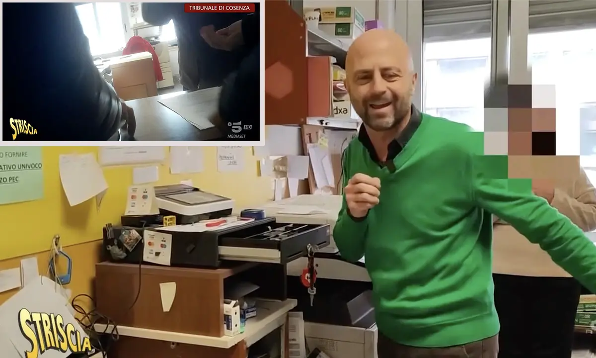L'inchiesta di Striscia la Notizia sulle fotocopie \"a nero\" al tribunale di Cosenza