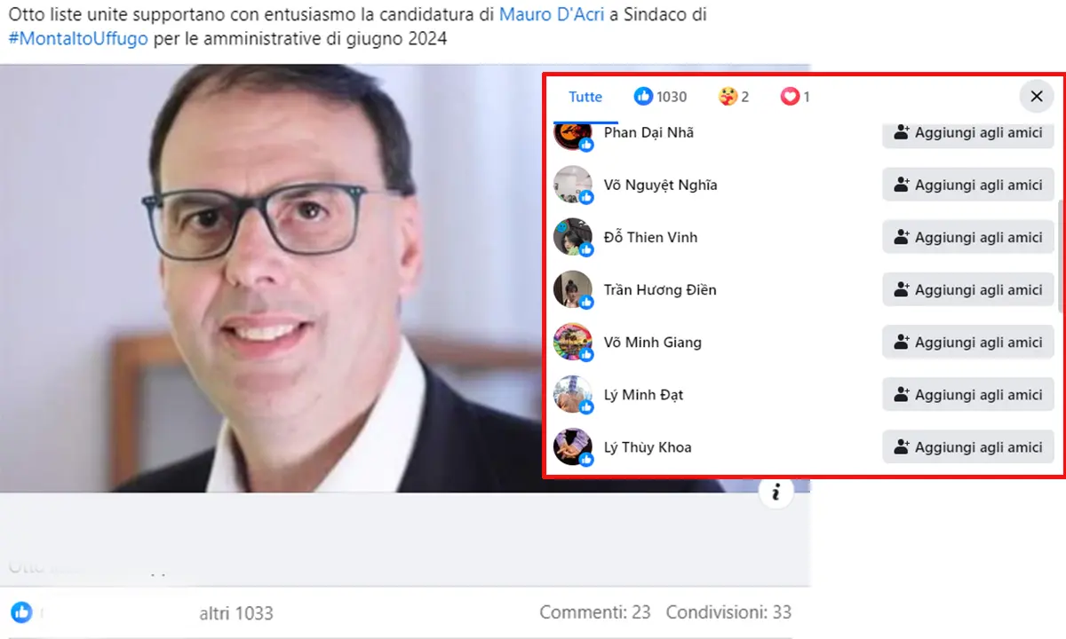 Il candidato a sindaco di Montalto sostenuto da otto liste e... mille vietnamiti