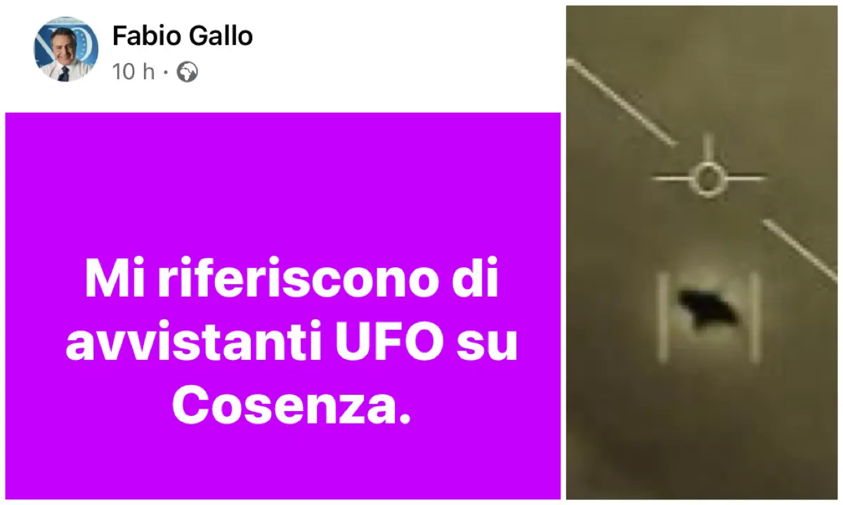Avvistamento Ufo ieri su Cosenza. L’ex delegato Gallo: “Tante segnalazioni”