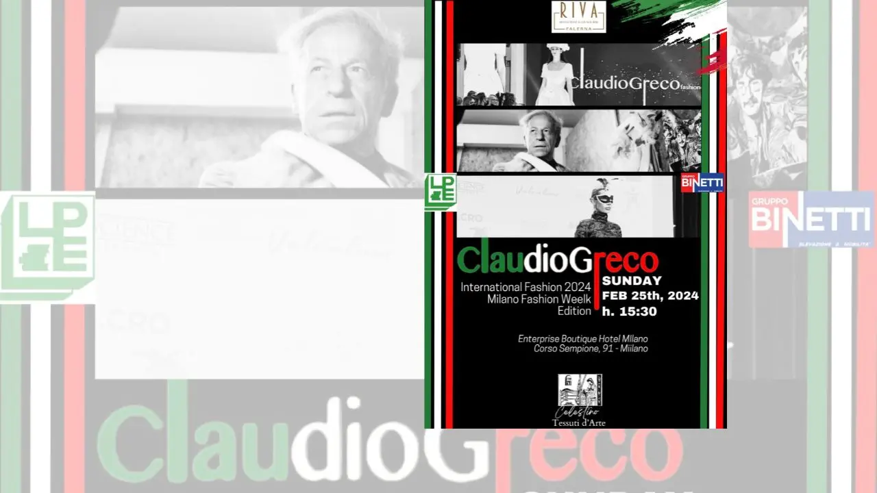 Lo stilista cosentino Claudio Greco porta la sua moda alla Fashion Week di Milano | VIDEO