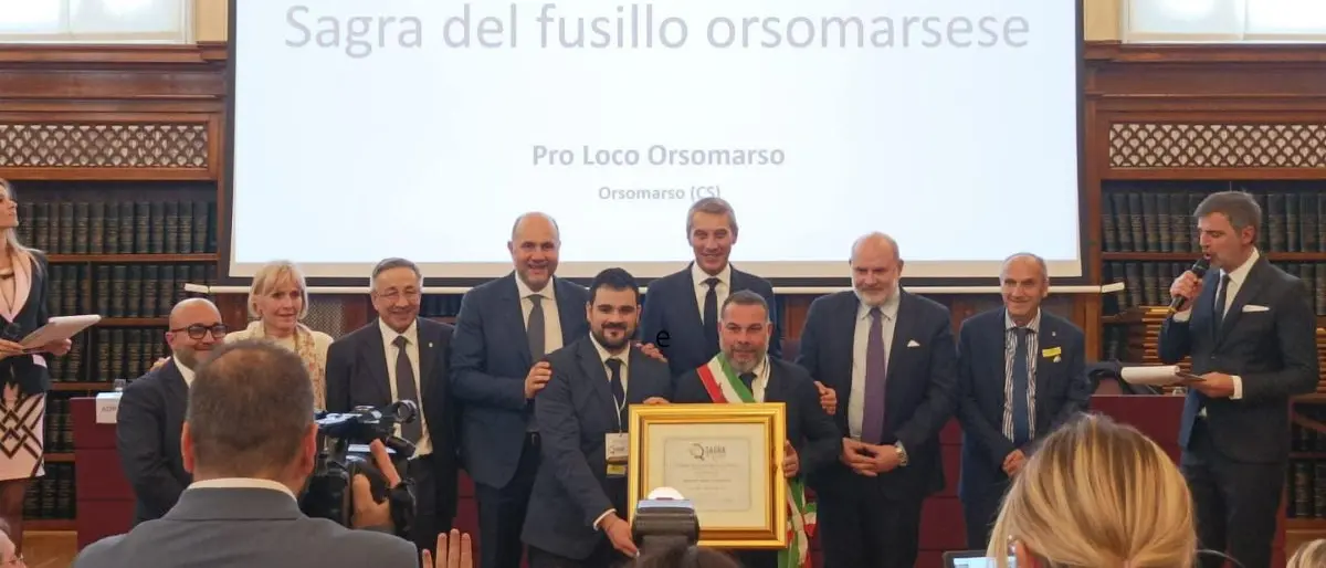 La sagra del fusillo di Orsomarso premiata al Senato, ottenuto il marchio di qualità