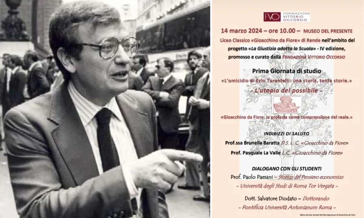 Rende, l'omicidio di Ezio Tarantelli spiegato agli studenti