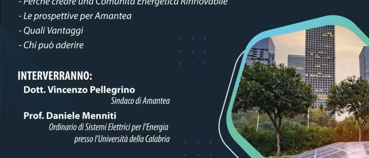 Risparmio energetico e sostenibilità ambientale, se ne discute ad Amantea