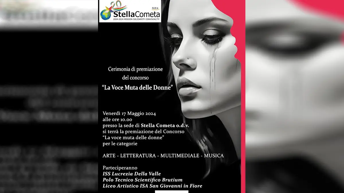 Cosenza, \"La voce muta delle donne\". Venerdì la premiazione alla sede di Stella Cometa