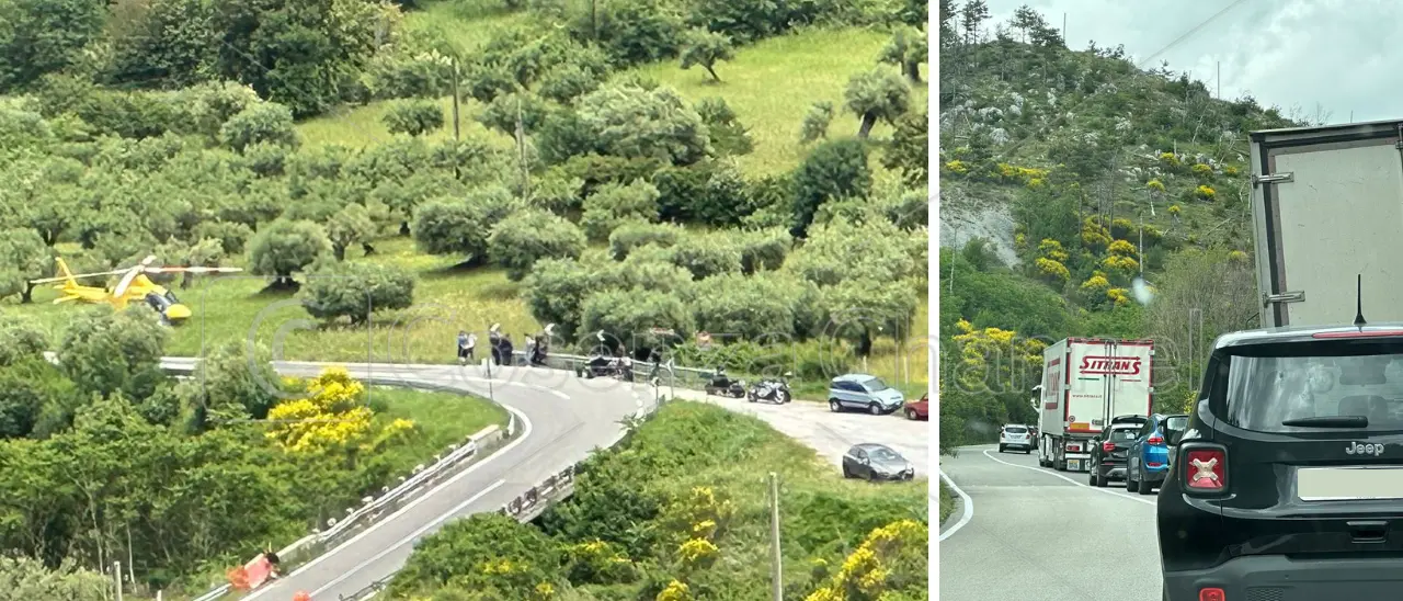 Morano Calabro, motociclista finisce in una scarpata. Arriva l'elisoccorso