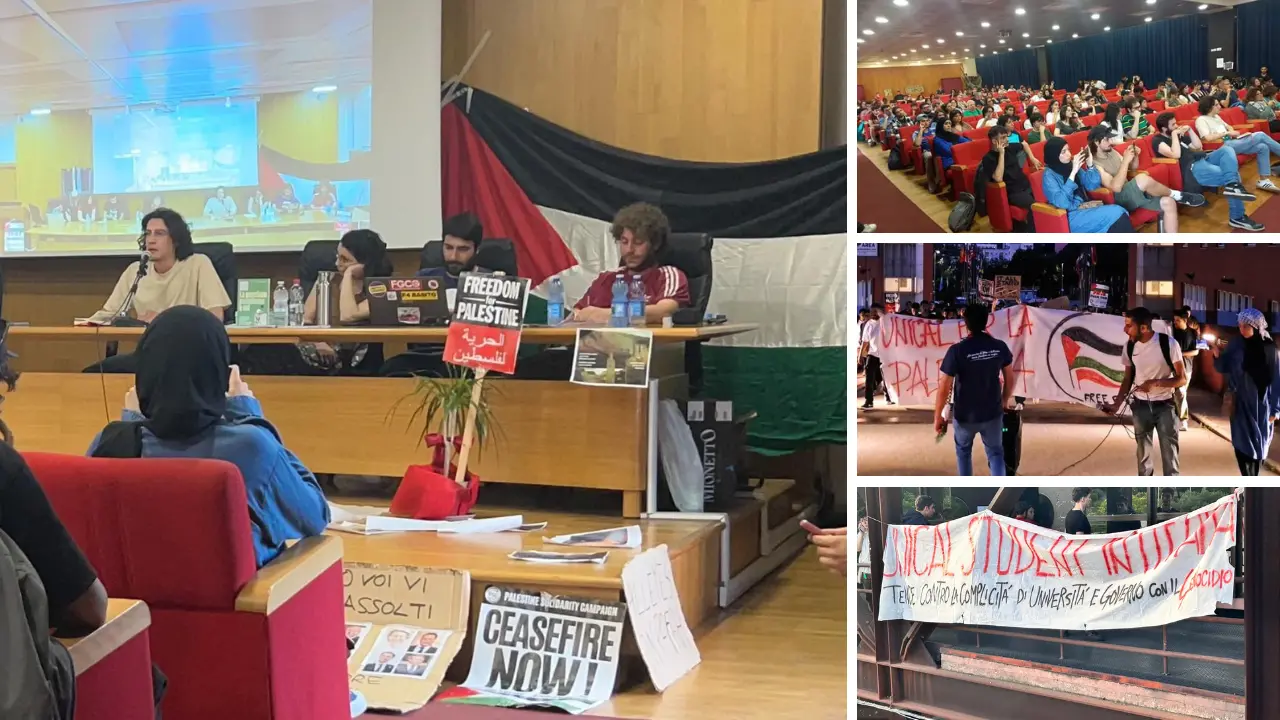Unical, assemblea di ateneo e corteo pro-Palestina fino al rettorato