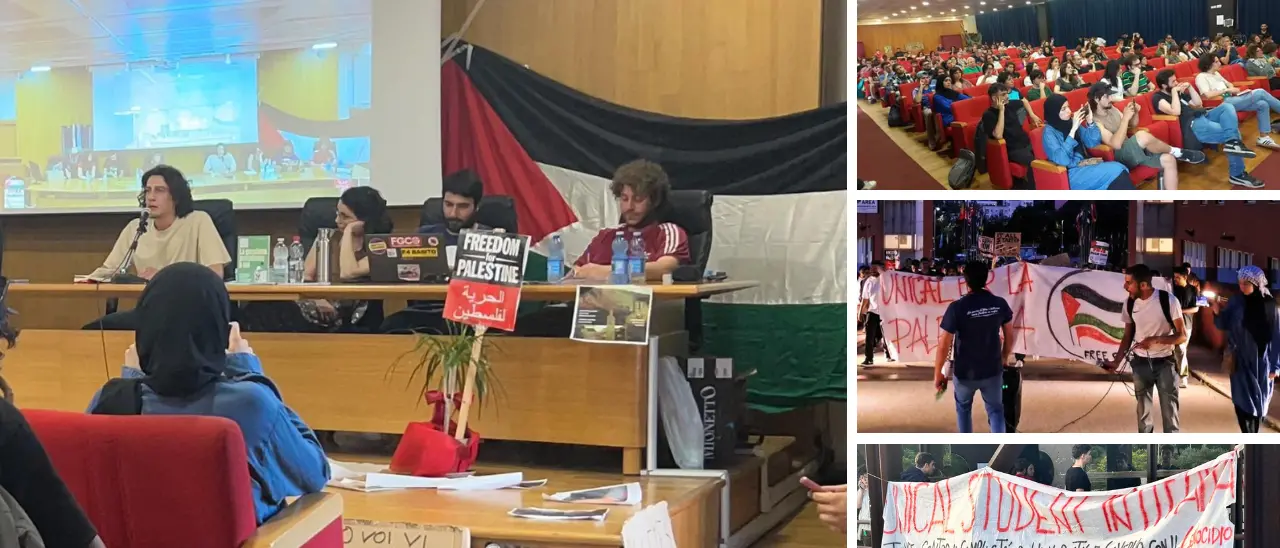 Unical, assemblea di ateneo e corteo pro-Palestina fino al rettorato