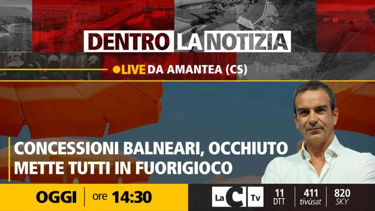 Concessioni balneari in Calabria, a Dentro la notizia faccia a faccia con il presidente Occhiuto
