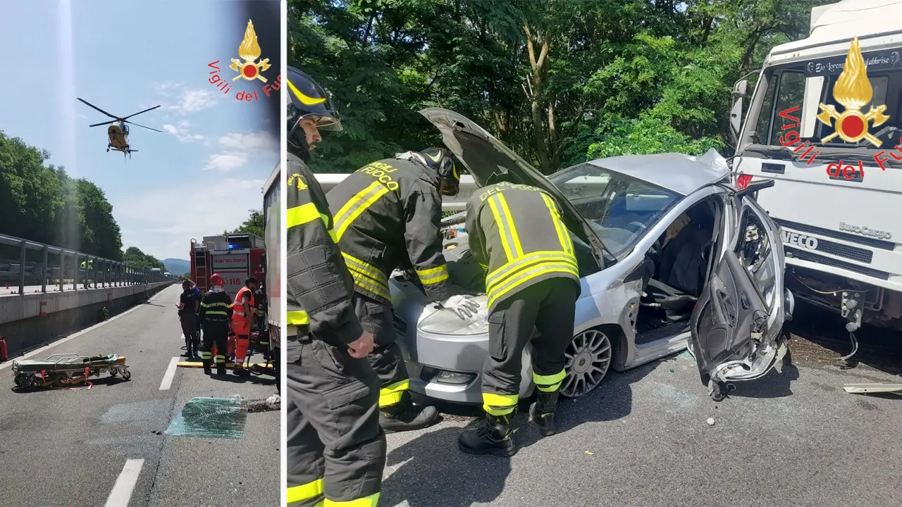 Rogliano, tragedia sull'A2. Scontro tra due mezzi: un morto e due feriti