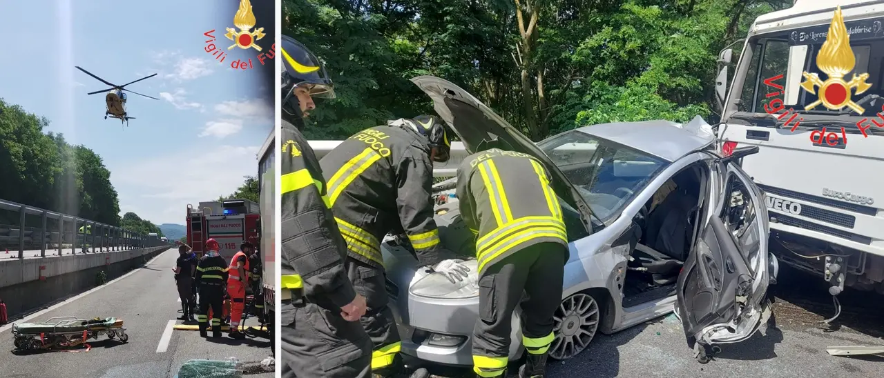 Rogliano, tragedia sull'A2. Scontro tra due mezzi: un morto e due feriti