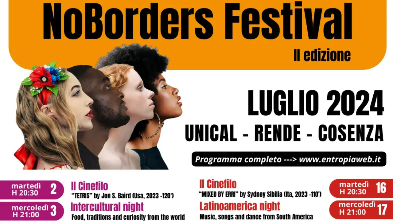 NoBorders Festival, si comincia domani dall'anfiteatro polifunzionale dell'Unical