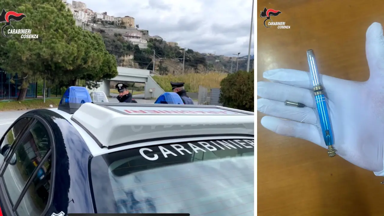 Cetraro, 34enne in manette. Aveva una penna-pistola occultata in casa