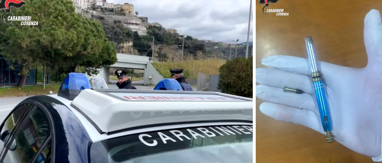 Cetraro, 34enne in manette. Aveva una penna-pistola occultata in casa