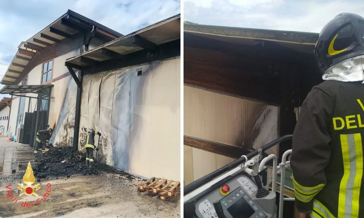 Incendio in un capannone commerciale a Feroleto Antico, salvi i dipendenti