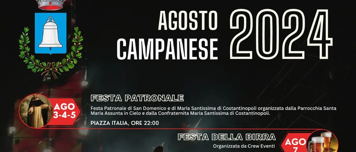 Campana, ricco cartellone di eventi per tutto il mese di agosto