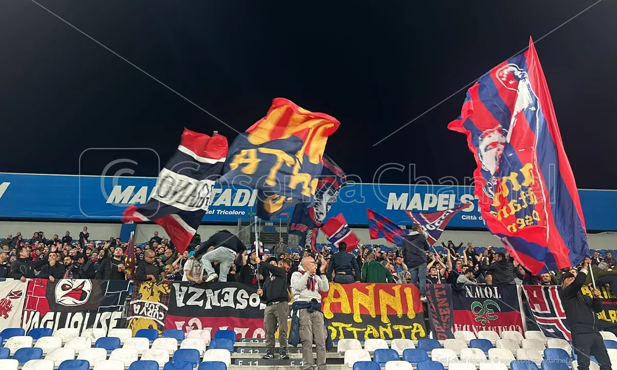Sassuolo-Cosenza, il dato definitivo dei tifosi rossoblù nel settore ospiti del Mapei Stadium