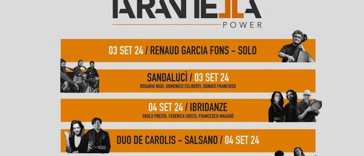 XX edizione del “Tarantella Power”, al via laboratori, sessioni di musica e i primi concerti