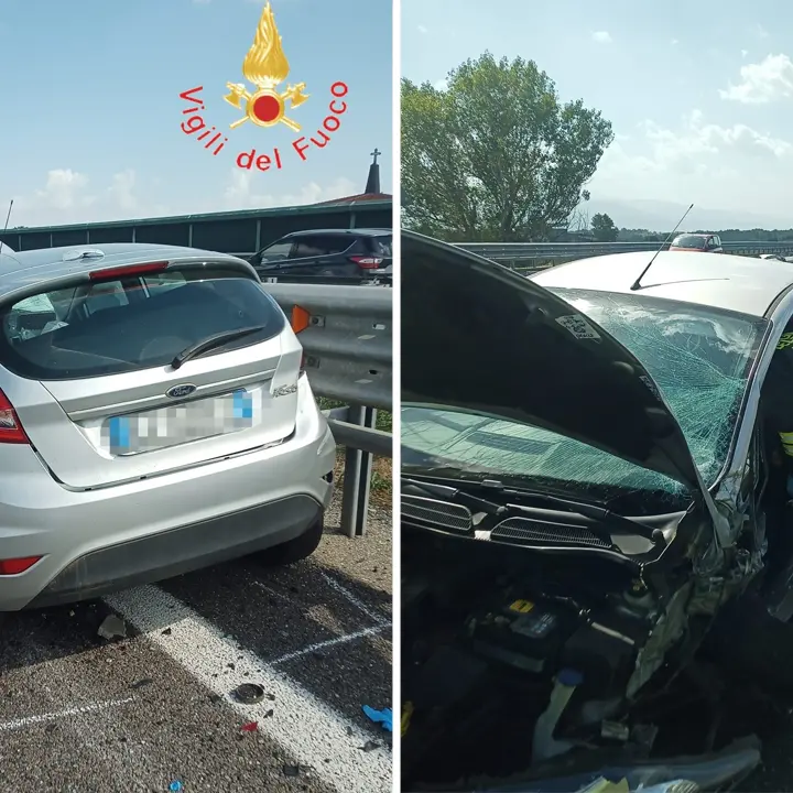 Paura sull'autostrada allo svincolo di Torano. Auto contromano, due feriti in un incidente