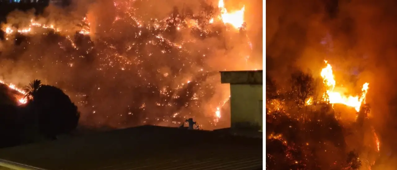 Cetraro, ore di apprensione per un incendio che lambisce l’abitato